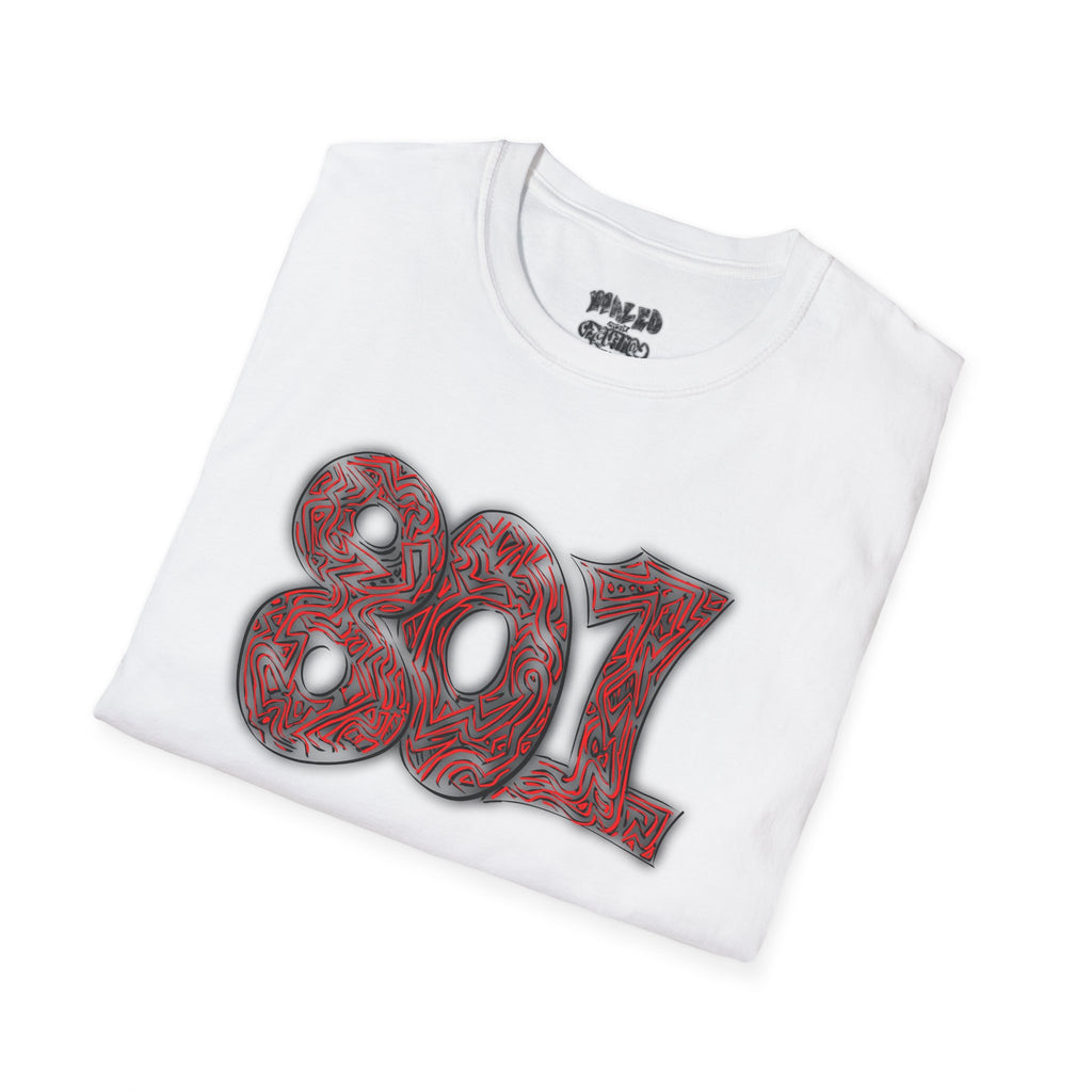 Utah 801 Graphic T-Shirt — Distressed Red Street Art Tee
