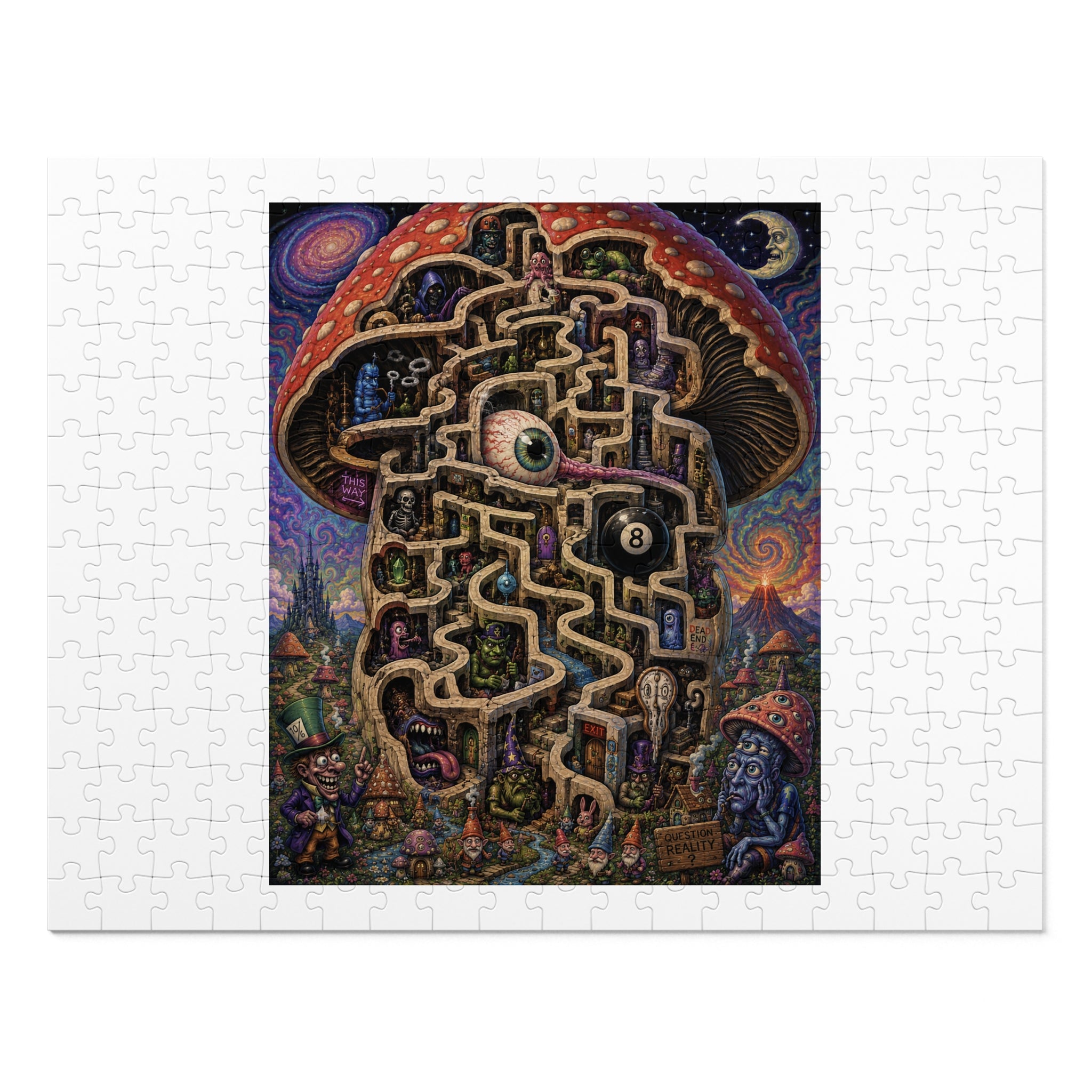 Psychedelic Mushroom Maze Jigsaw Puzzle (Tin Included)