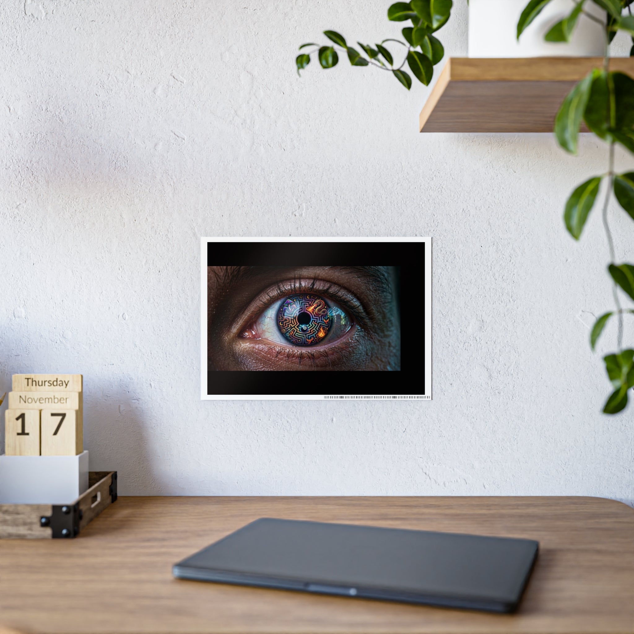Gloss Poster – Cyber Eye Art Print (Iris Circuit Design)