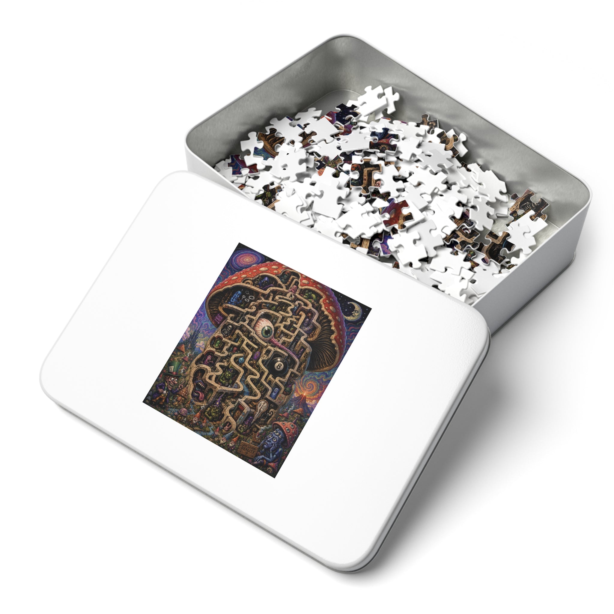 Psychedelic Mushroom Maze Jigsaw Puzzle (Tin Included)