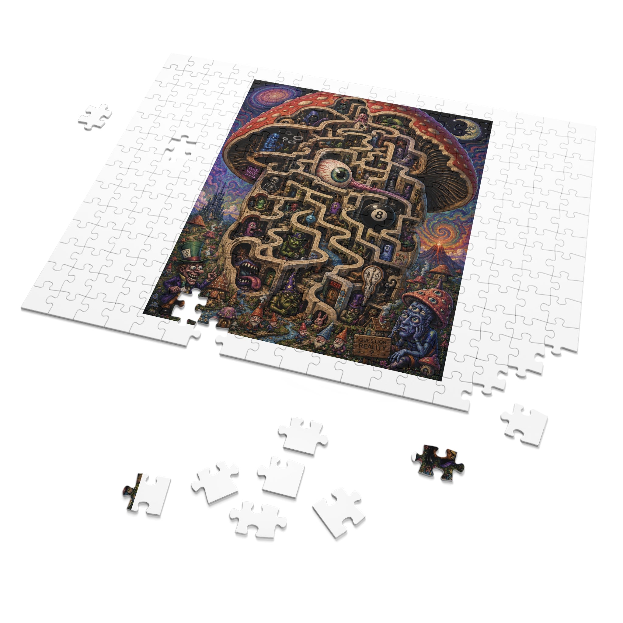 Psychedelic Mushroom Maze Jigsaw Puzzle (Tin Included)