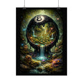 Eight Ball Fantasy Poster – Surreal Forest Pool Art Print