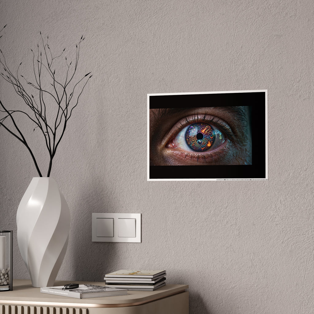 Gloss Poster – Cyber Eye Art Print (Iris Circuit Design)
