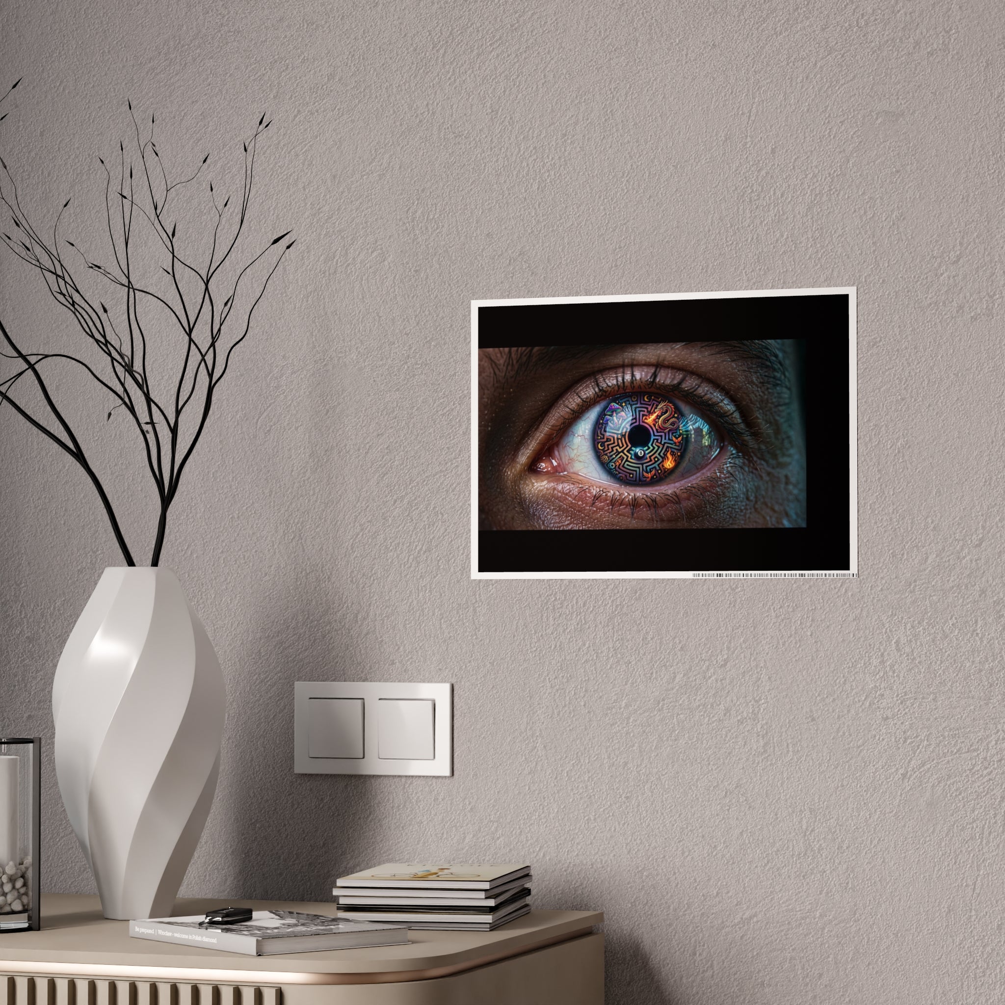 Gloss Poster – Cyber Eye Art Print (Iris Circuit Design)