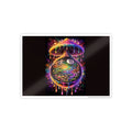 Psychedelic Dripping Mushroom Poster — Neon 8-Ball Cosmic Art Print